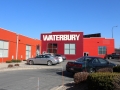 Waterbury building exterior and parking lot
