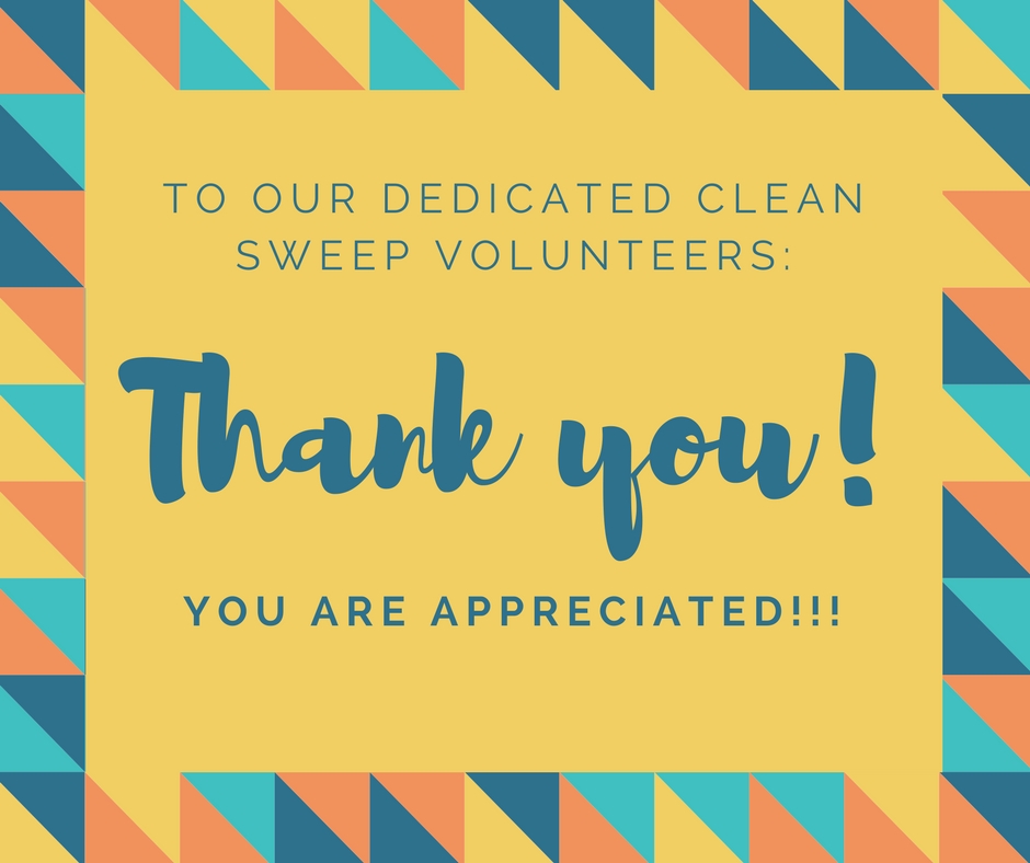 Thank you clean sweep volunteers! poster