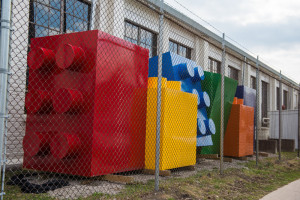 Brickmania lego sculpture at Thorp Arts Building