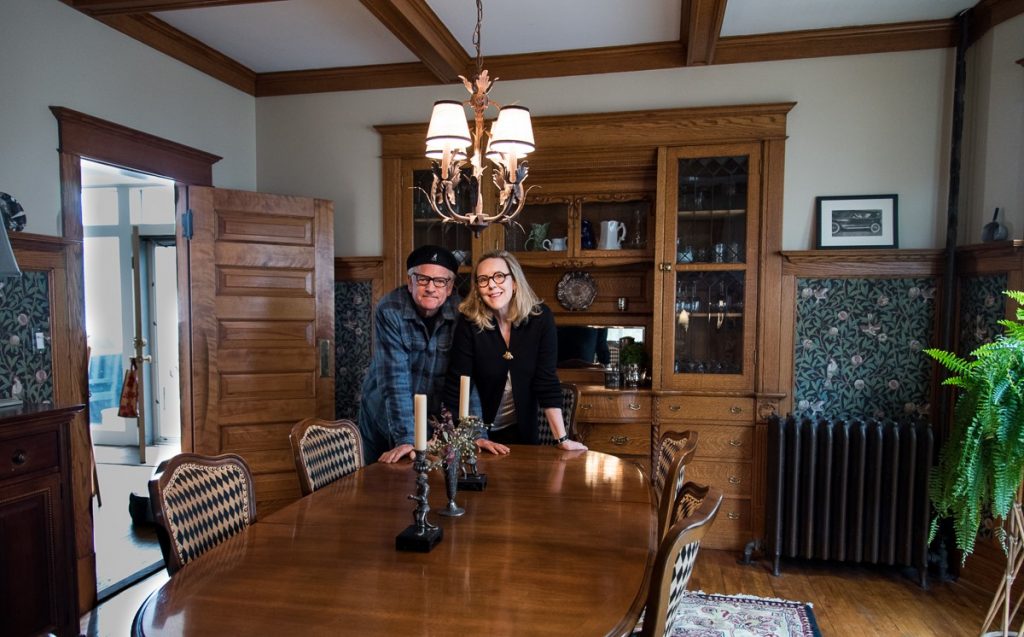 Peg and Al in their dining room at 1319 Adams