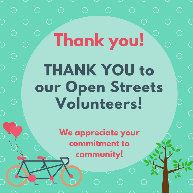 Thank you to our Open Streets Volunteers!