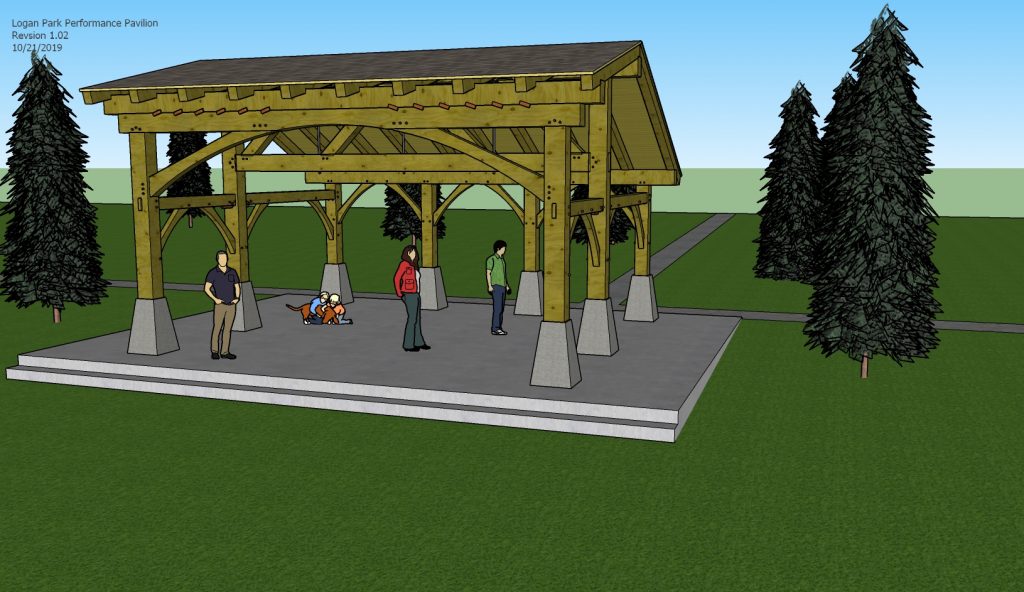 Rendering of the pavilion
