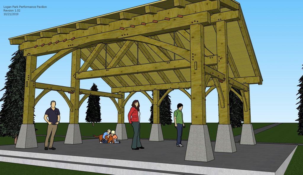 Rendering of the pavilion