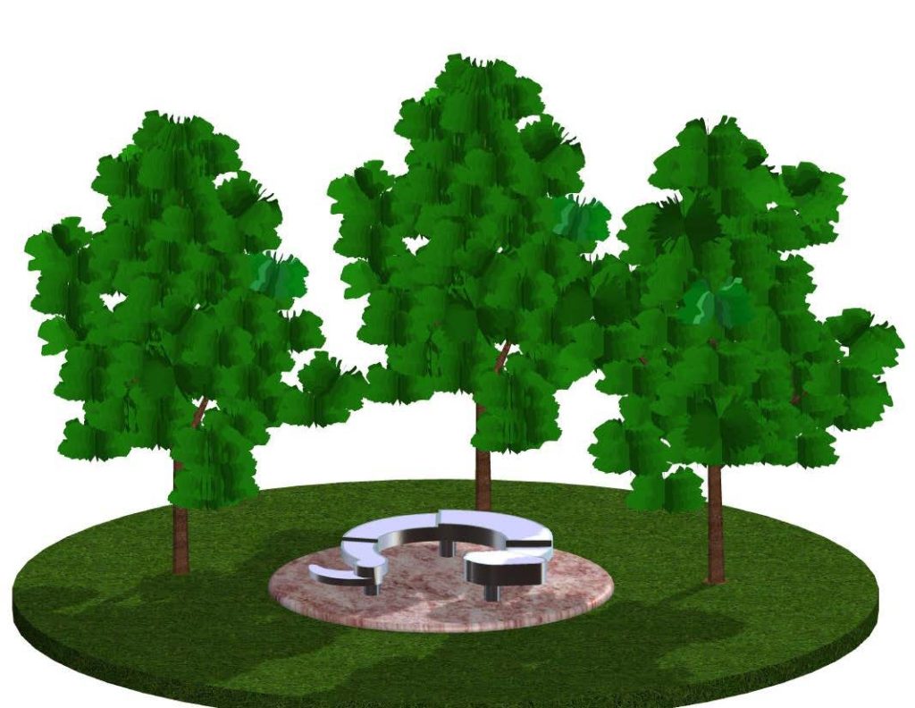 Rendering of Gathering Space Bench